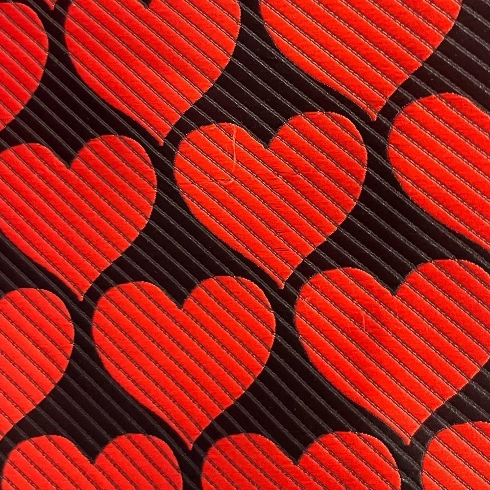 J. crew red black heart jacquard printed mini bow skirt size 12